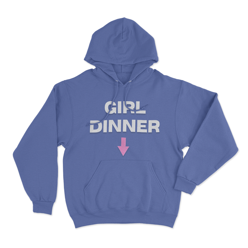 Girl Dinner Unisex Hoodie Blue Girl Dinner Unisex Hoodie Blue