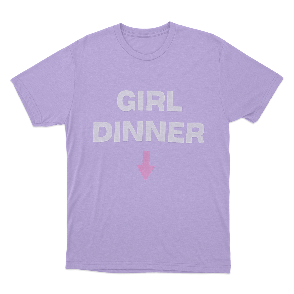Girl Dinner Unisex T Shirt Purple Girl Dinner Unisex T Shirt Purple