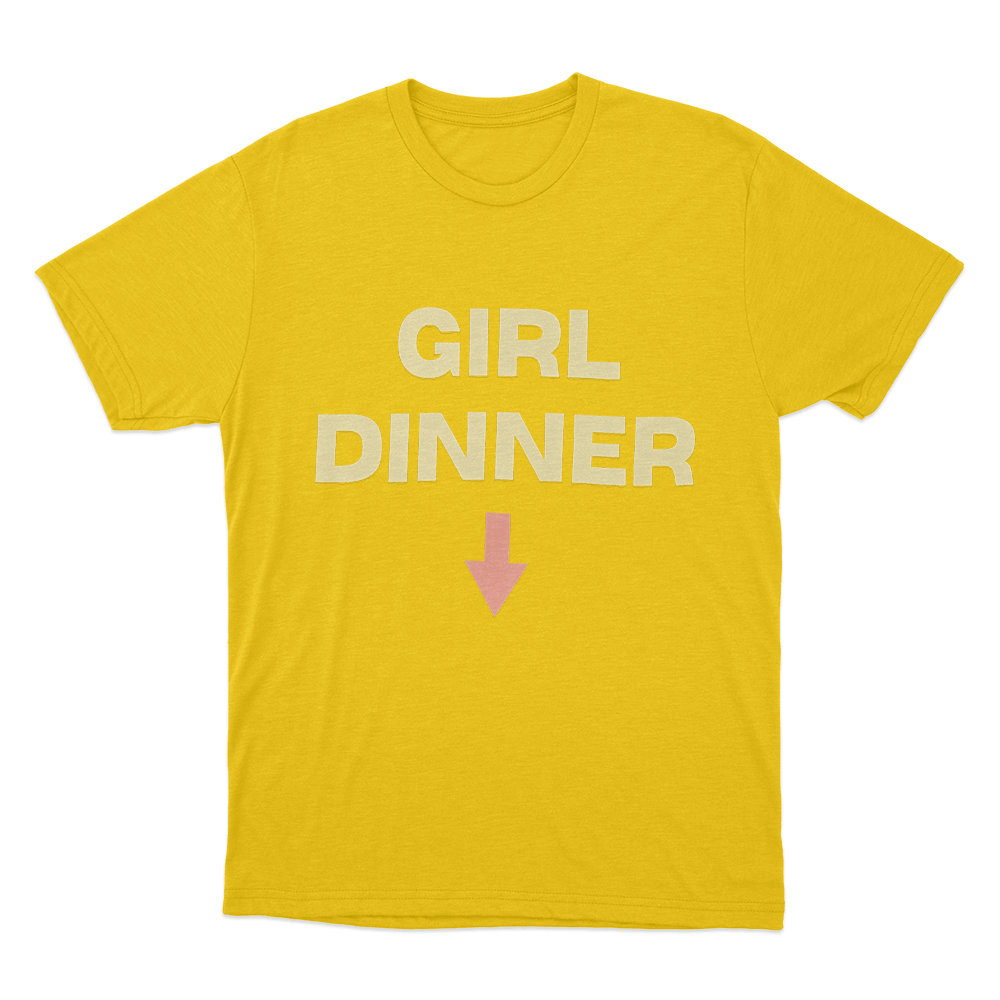 Girl Dinner Unisex T Shirt Yellow Girl Dinner Unisex T Shirt Yellow
