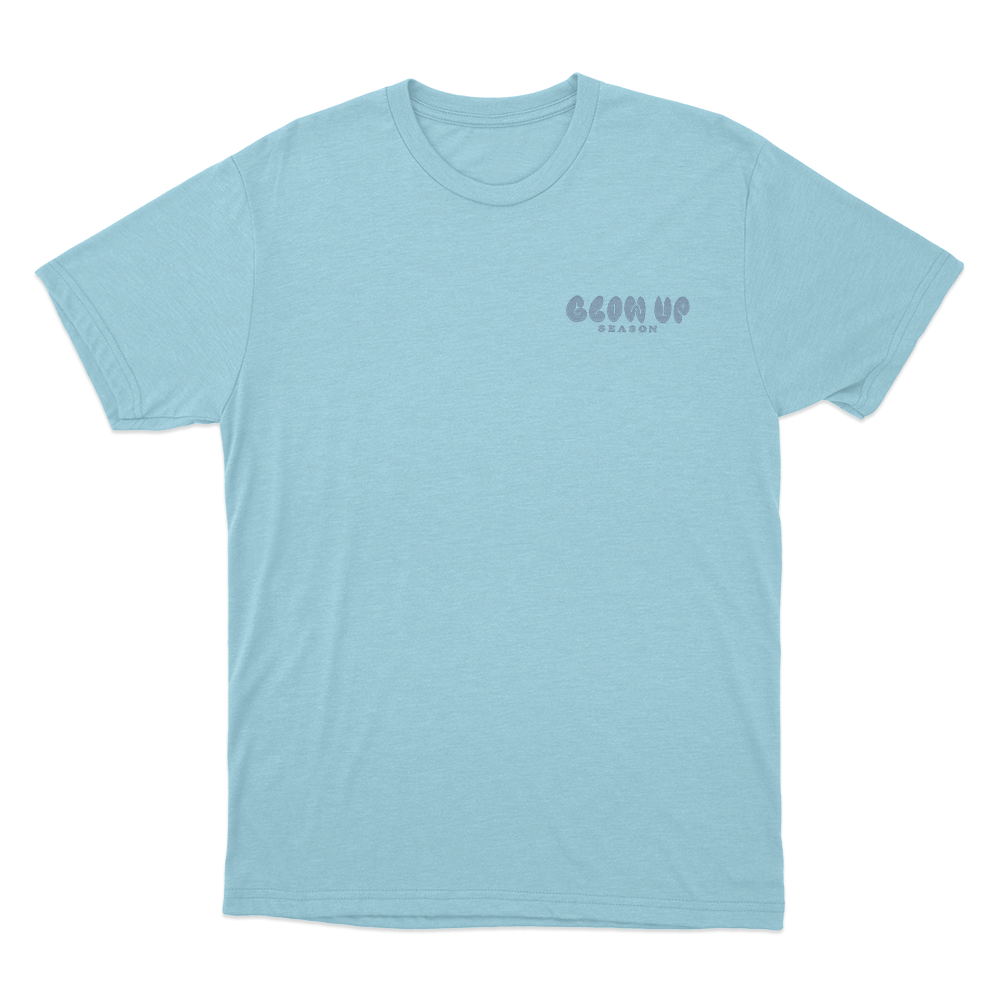 Glow Up Season Logo Unisex T Shirt Sky Blue Glow Up Season Logo Unisex T Shirt Sky Blue